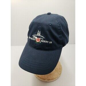 Kentucky Derby 131 Churchill Downs Baseball Cap Hat Navy Blue Horse Racing Blue